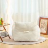 Lyngins Oversized Bean Bag Chair with Armrests, Corduroy Lazy Chair, Ergonomic Accent Chair, Floor Sofa Chair, Cozy Fluffy Single Cloud Mini Couch - 4 of 4