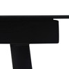vidaXL Patio Dining Table - Black, Industrial-Style, Steel Frame with Glass Top, Weather-Resistant - 3 of 4
