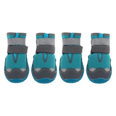 Unique Bargains Pet Footwear Dog Boots Lake Blue 4 Pcs