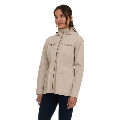 Canada Weather Gear Women's Safari Rain Jacket – Lightweight Water-Resistant Utility Jacket with Hood