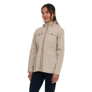 Canada Weather Gear Women's Safari Rain Jacket – Lightweight Water-Resistant Utility Jacket with Hood - 1 of 4