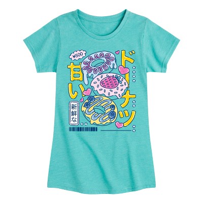 Girls' - Instant Message - Sweet Fresh Donut Fitted Short Sleeve Graphic T-Shirt