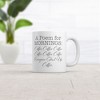 Crazy Dog T-Shirts A Poem For Mornings Mug Funny Caffeine Addicts Poetry Joke Coffee Cup-11oz - 2 of 4