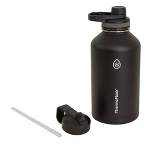 ThermoFlask 64oz Insulated Stainless Steel Bottle 2 in 1 Chug and Straw Lid Black
