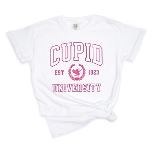 Simply Sage Market Women's Cupid University Short Sleeve Garment Dyed Tee - 1 of 3