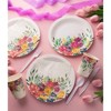 Juvale 80 Pack Vintage Disposable Floral Party Plates, 9 Inches, For Tea Party, Wedding, Bridal, & Baby Shower - 2 of 4