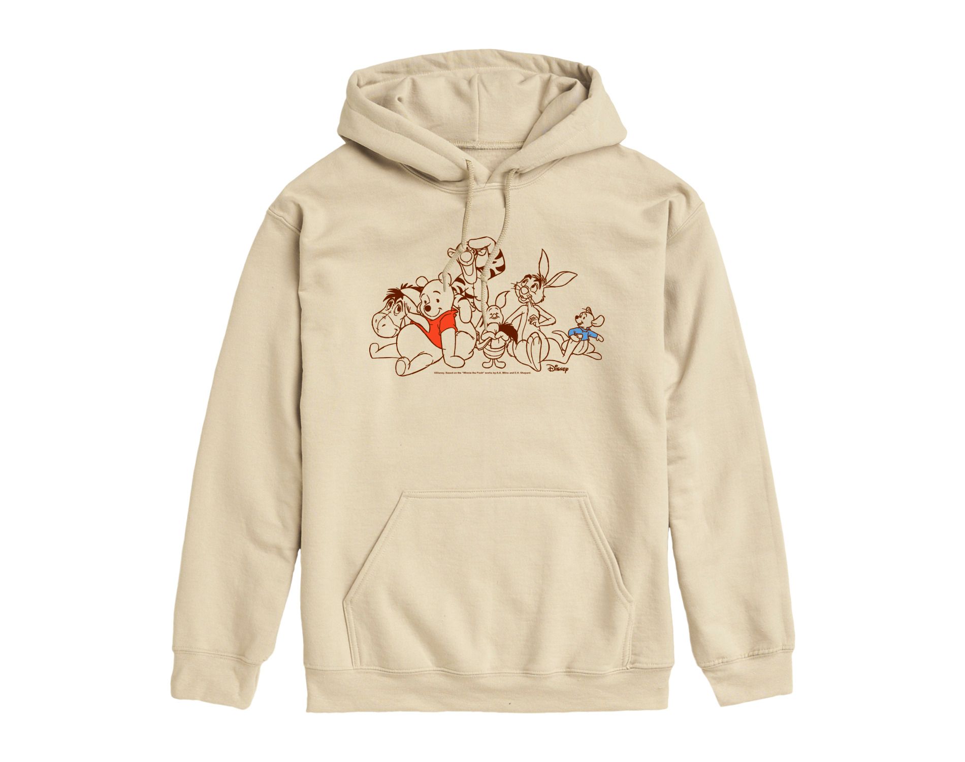 Men's - Winnie The Pooh - Pooh And Friends Graphic Fleece Pullover Hoodie