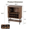 Coffee Bar Cabinet with Sliding Doors, Glass Holder & Wine Rack, Buffet Sideboard Liquor Cabinet - 2 of 4