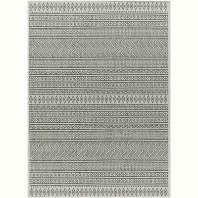 Mark & Day Antibes 7'10"x7'10" Square Woven Indoor & Outdoor Area Rugs Olive Green/Beige: Geometric, Stain-Resistant, Bohemian