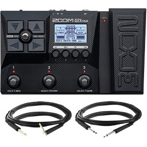 Zoom G2X Four Multi-Effect Guitar Pedal with 10ft and 6ft 1/4