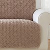 SureFit 68"x75" Alex Quilted Fur Furniture Protector Tan: Pet-Friendly Couch Cover, Machine Washable - 4 of 4