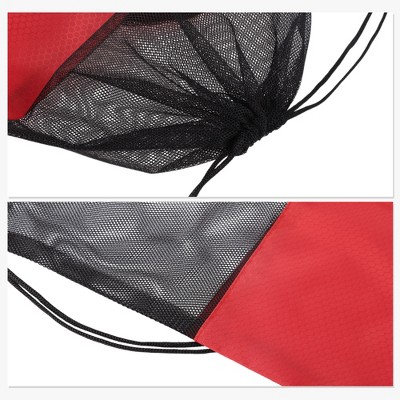 Unique Bargains Drawstring Backpacks Polyester Red 1 Pc — фото 3