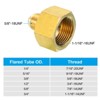 Unique Bargains Fit Air Gas Line Refrigeration Brass SAE 45 Degree Flare Plumbing Connectors - 4 of 4