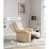 Recliner Chair with 360° Swivel & Rocker, PU Leather Recliner with 2 Cup Holders & Side Pocket, Soft Lazy Boy Chair for Living Room, Bedroom & Nursery - 3 of 4