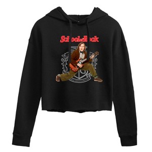 Women's - School of Rock - Dewey Finn Playing the Guitar Cropped Graphic Hoodie - 1 of 2