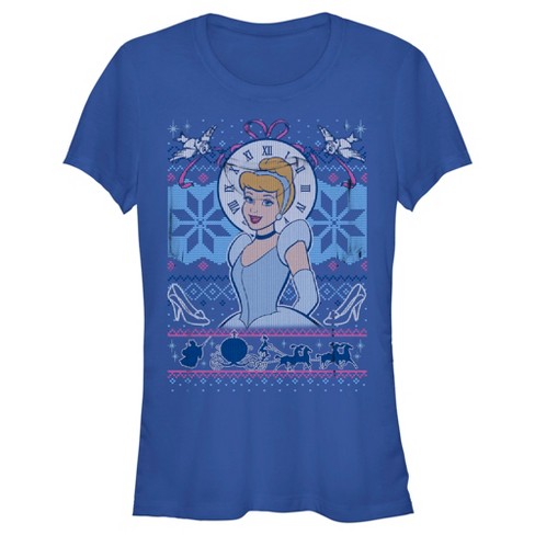Juniors Womens Disney Cinderella Christmas Sweater T-shirt : Target