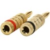 Monoprice High Quality Gold Plated Speaker Banana Plugs – 1 Pair – Closed Screw Type, For Speaker Wire, Home Theater, Wall Plates And More - 2 of 4