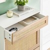 Natural Rattan  Shoe Cabinet Organizer Freestanding - 4 of 4