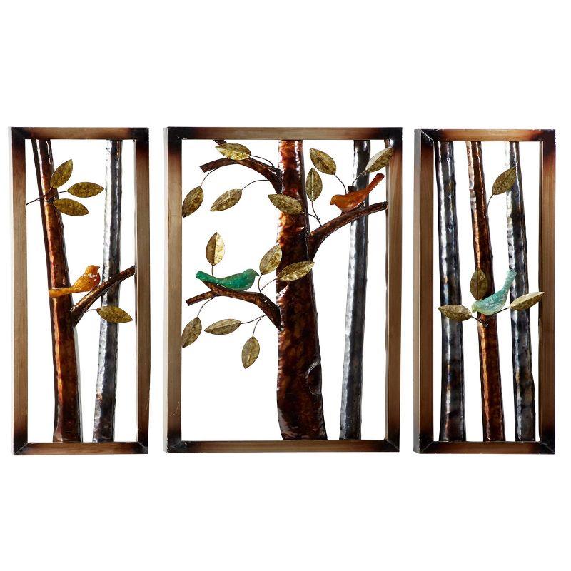 Set of 3 Metal Bird Wall Decors with Tree Branches - Olivia &#38; May, 2 of 7