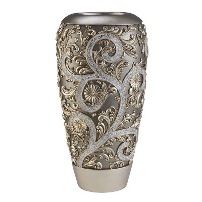 OK Lighting Silver Vine Vase