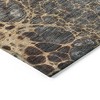 Ivory Gray And Gold Abstract Washable Indoor Outdoor Area Rug - 4 of 4