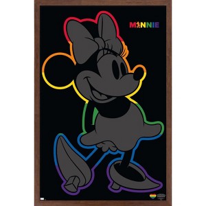 Trends International Disney Minnie Mouse - Rainbow Outline Framed Wall Poster Prints - 1 of 4