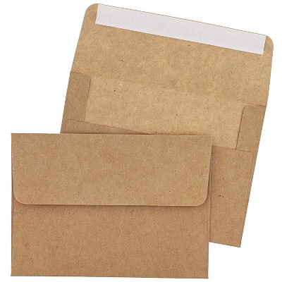 100-Pack Self Seal A7 Kraft Envelopes for 5 x 7 Cards, Invitations, and Photos