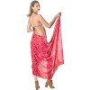 LA LEELA Women's Bikini Skirt Sarong Swimwear Cover up Bathing suit Summer Wraps Swimsuit Beach Wrap Coverups for Women One Size Pink, Floral - 3 of 4
