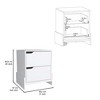 TIRAMISUBEST Nightstand with 2 Drawers, Sturdy Base for Traditional Bedrooms - 2 of 4