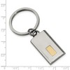 Black Bow Jewelry Men's Stainless Steel and 24k Gold Plated Accent Key Chain - 2 of 3