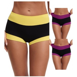 INSPIRE CHIC Women's High Waisted Loose Classic Full Coverage Briefs Breathable Cotton Ladies Panties 3 Packs - 1 of 4