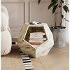 LAOTIES 25" Modern Cat House Side Table,Multi-Functional Litter Box Enclosure And Pet Bed,Sturdy MDF Cat Cabinet In Cement - 2 of 4