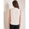 INSPIRE CHIC Women's Work V Neck Sleeveless Ruched Tank Top - 4 of 4