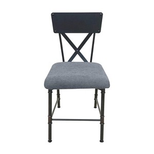 Simple Relax Fabric Upholstered Armless Chair in Antique Oak and Sandy Gray - 1 of 4