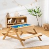 Infans 3-in-1 Kids Picnic Table Wooden Outdoor Water Sand Table w/ Play Boxes - 4 of 4