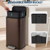 Trash Can - 3.2/5.3/8 Gal,12/20/30 L Stainless Steel Kitchen Trash Can Rectangular Garbage Bin with Soft Close Lid Foot - 4 of 4