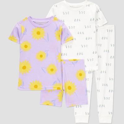 Carter's Just One You® Toddler Girls' 4pc Cotton Snug Fit Pajama Set