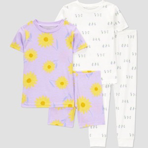Carter's Just One You® Toddler Girls' 4pc Cotton Snug Fit Pajama Set - 1 of 3