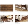 HDZNVF 70.9 Inches Extra Long Farmhouse Console Table, Solid Wood Entryway Table with 2-Tier Open Storage - 4 of 4