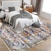 Vintage Area Rugs for Living Room, Oriental Medallion Rugs for Bedroom, Non-Slip Stain Resistant Soft Throw Rug Carpet - 2 of 4