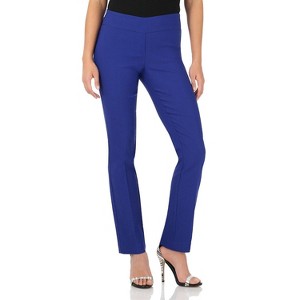 Rekucci Women's Ease into Comfort Straight-Leg Pants with Tummy Control - 1 of 4