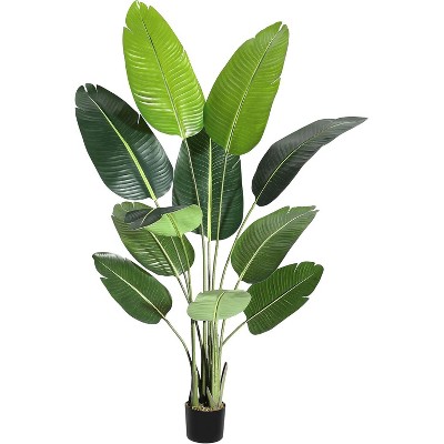 5.5ft Artificial Tree Bird of Paradise Artificial Plant with 11 Trunks Fake Tree - Faux Plants Fake Banana Tree Plant with Pot Artificial Trees