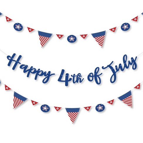Big Dot Of Happiness 4th Of July - Independence Day Letter Banner  Decoration - 36 Banner Cutouts And Happy 4th Of July Banner Letters : Target