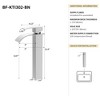 ChicFurnit Bathroom Sink Faucet Single Handle CUPC Certified Lark Design for Modern Bathrooms, Silver and Gray, 17"*14"*18" - 3 of 4