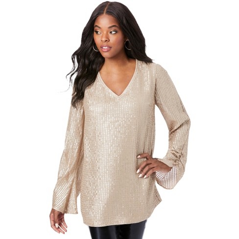 Sequin sweater 2025 plus size