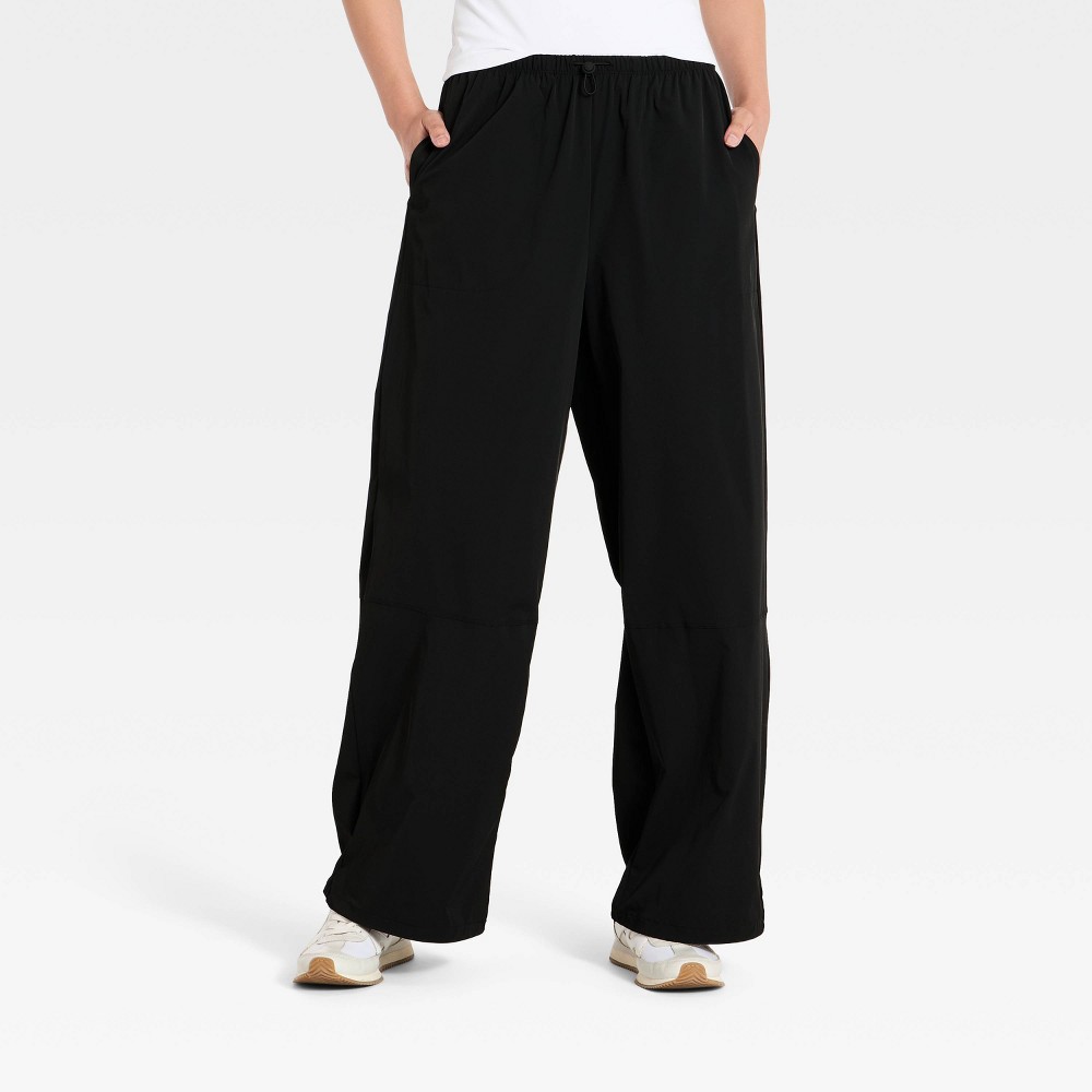 Women's High-Rise Woven Adjustable Dance Pants - All In Motion™ Black L