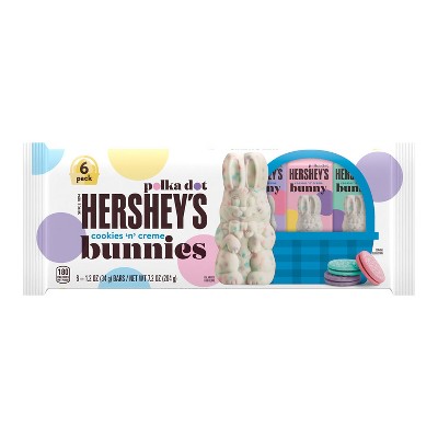 Hershey's Cookies'N'Crème Polka Dot Bunnies Easter Candy - 6ct/7.2oz