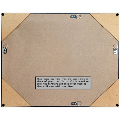 Classic Honey Silver Rectangular Full-Length Wall Mirror 34" x 44"