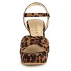 Allegra K Women's Buckle Closure Platform Chunky Heels Slingback Sandals - 2 of 4