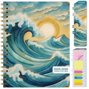 Global Printed Products Hardcover AY 2025-2026 Fashion Planner - 8.5"x11" (Ocean Waves) - 1 of 4